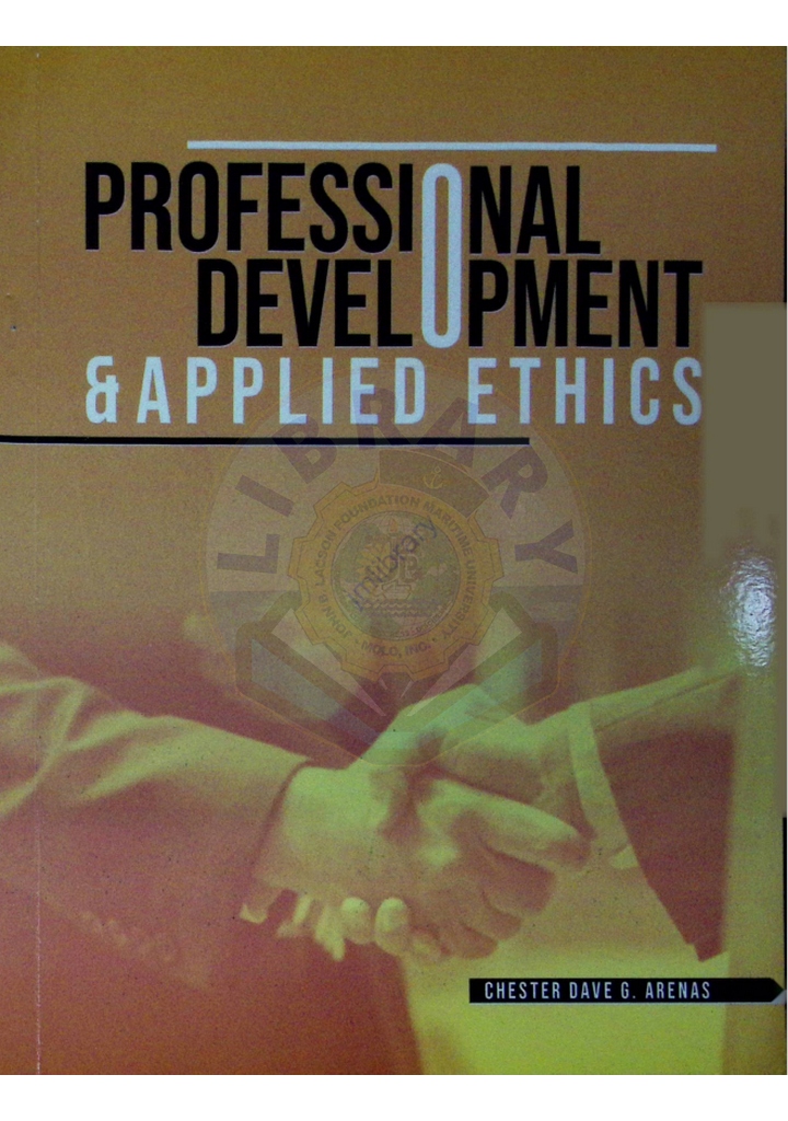 Professional development and applied ethics by Arenas 2021